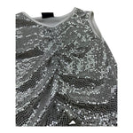 Marc Ellis Top Giromanica Tinta Unita con Paillettes per Bambina JMJTP01185 ARGENTO MARC ELLIS 