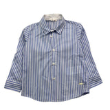 Le Bebe' Langarmshirt Streifenmuster Blau für Neugeborene