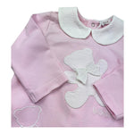 Le Bebe Tutina Manica Lunga Tinta Unita con Colletto per Neonata LBG6297 ROSA LE BEBE 