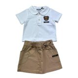 Moschino Completo 2 Pezzi Polo-Gonna per Neonata MDG01L BIANCO MOSCHINO 