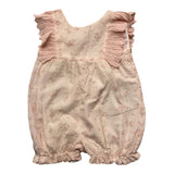 Babidu Baby Mädchen Einfarbig Blumendruck Ärmellos Strampler Rosa