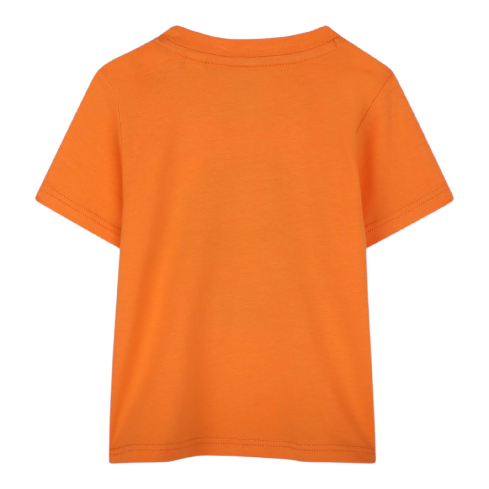 Timberland T-Shirt Girocollo Tinta Unita con Stampa per Neonato T60506NX ARANCIONE TIMBERLAND 