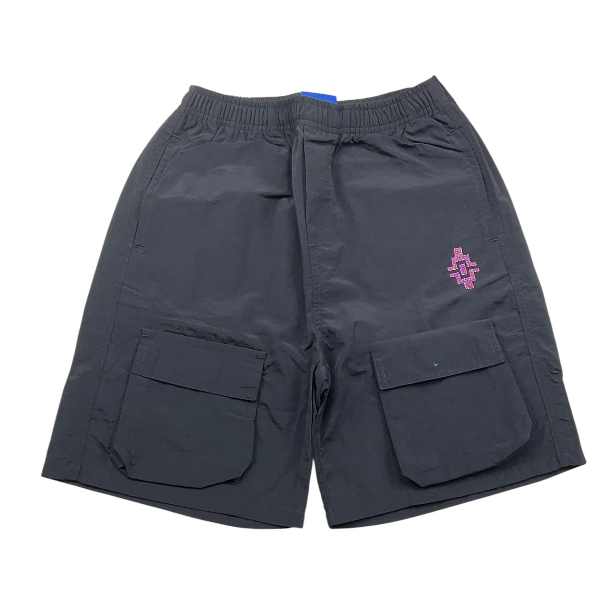 Marcelo Burlon Bermuda Tinta Unita con Elastico In Vita per Bambino CBCS001S24 NERO MARCELO BURLON 