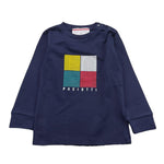 CESARE PACIOTTI shirt girocollo tinta unita con stampa in contrasto Blu per Neonato TSP5318BN BLU CESARE PACIOTTI 