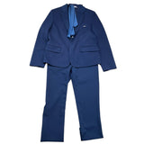 Carlo Pignatelli 4-teiliger Anzug Jacke-Weste-Hose-Krawatte Blau für Jungen