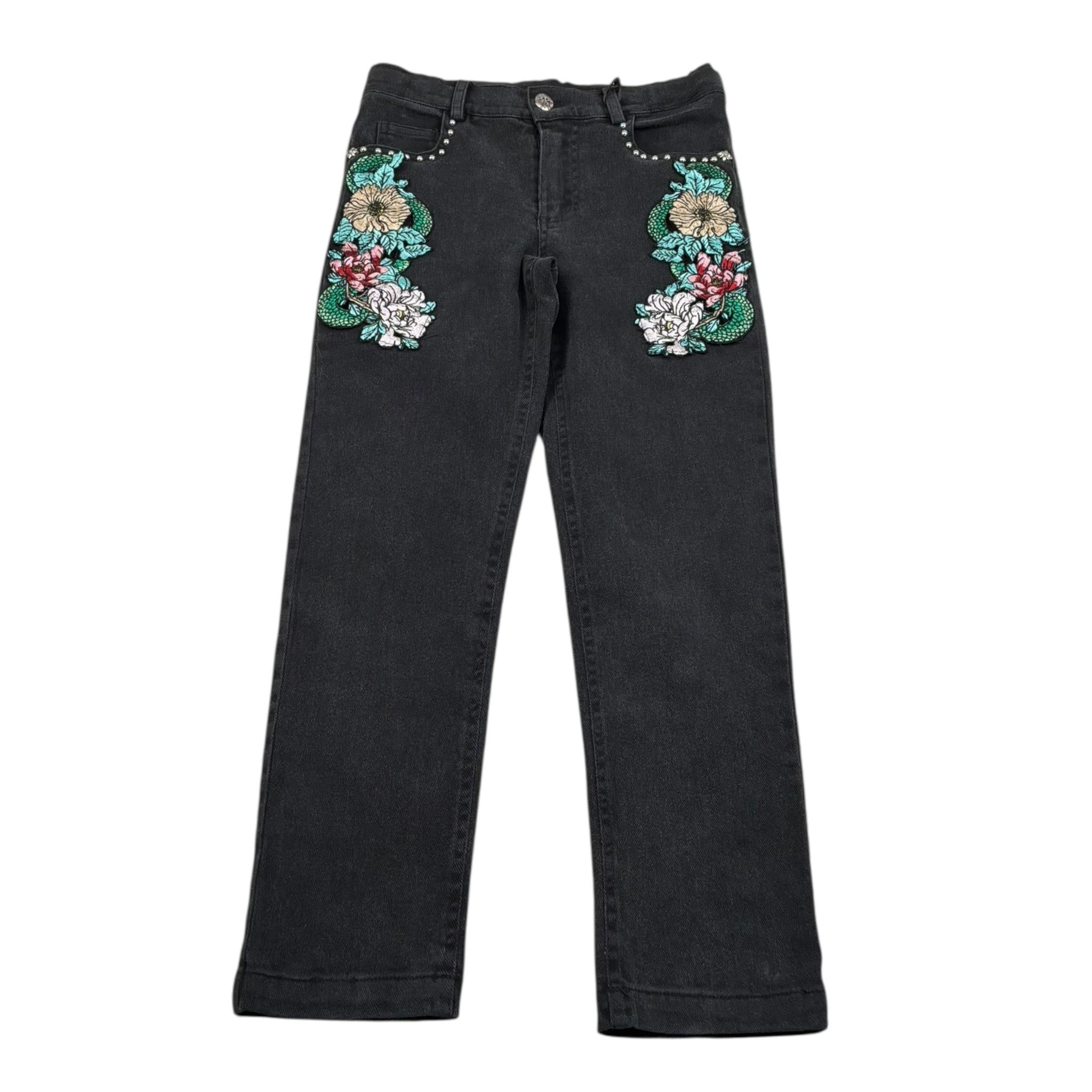 John Richmond Jeans Tinta Unita con Applicazioni per Bambina RGP26174PA NERO JOHN RICHMOND 