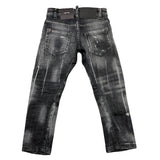 DSQUARED2 jeans tinta unita con strappi Nero per Bambino DQ1336 NERO DSQUARED2 