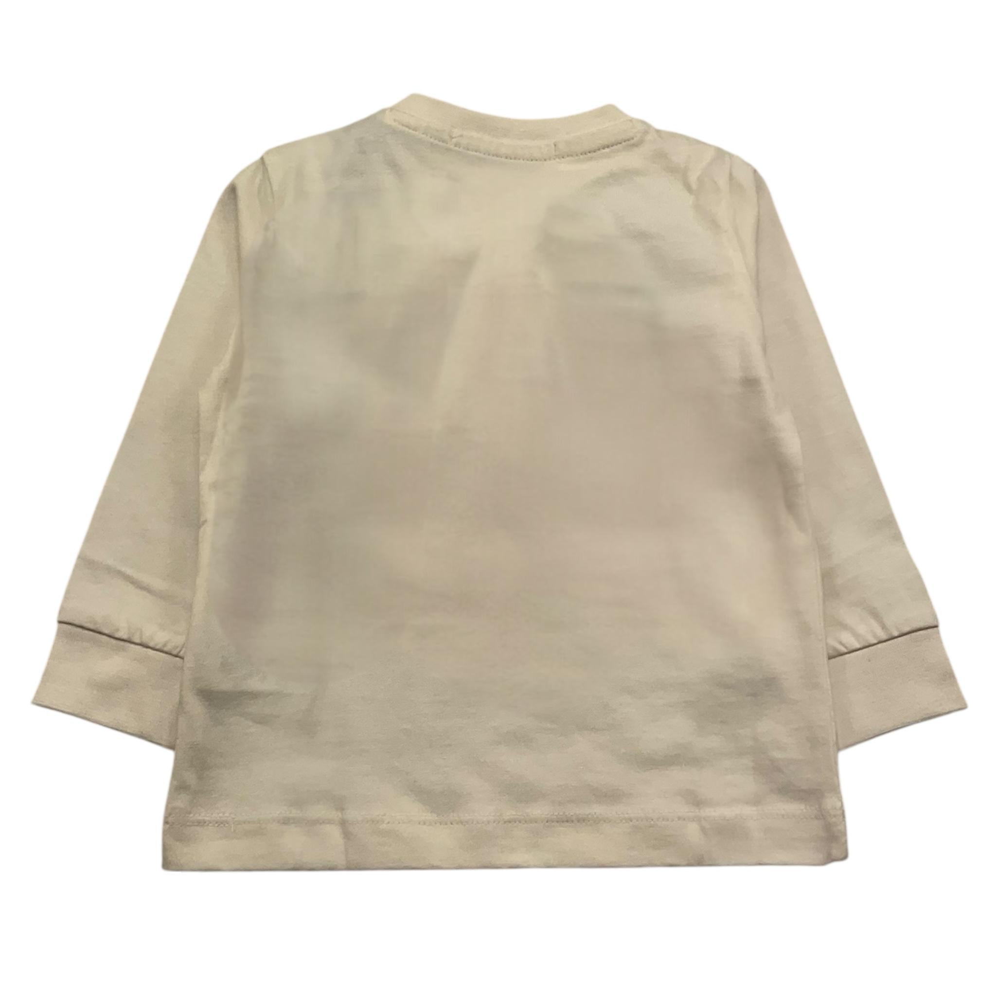 CESARE PACIOTTI shirt girocollo tinta unita con stampa Panna per Neonato TSP5319BX PANNA CESARE PACIOTTI 