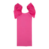 Manila Grace Einfarbiges Fuchsia Ärmelloses Kleid für Mädchen