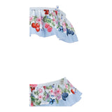 Monnalisa Costume 2 Pezzi Fascia-Slip Tinta Unita con Stampa per Bambina 19E077 AZZURRO MONNALISA 