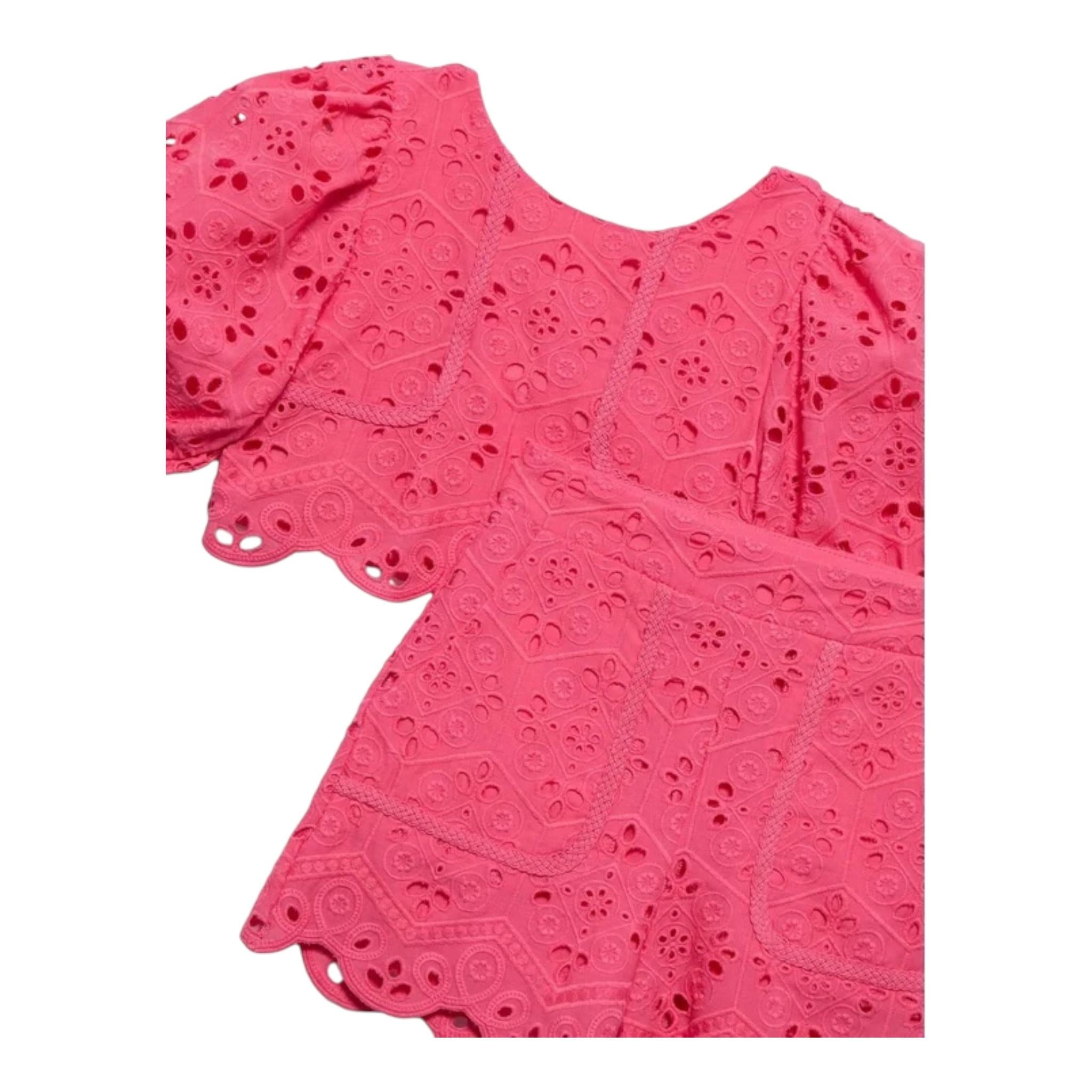 Abel & Lula Completo 2 Pezzi Top-Short Traforato per Bambina 5231 FUXIA ABEL & LULA 