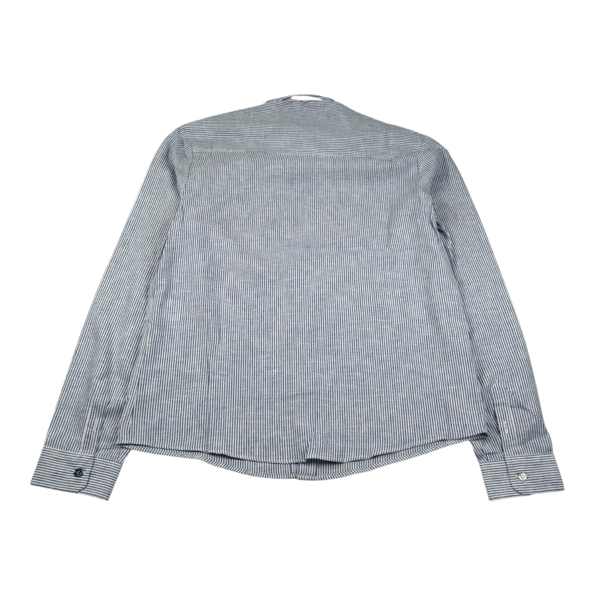 Daniele Alessandrini Camicia tinta unita con Fantasia A Righe Azzurro per Bambino 1235C1198 AZZURRO DANIELE ALESSANDRINI 