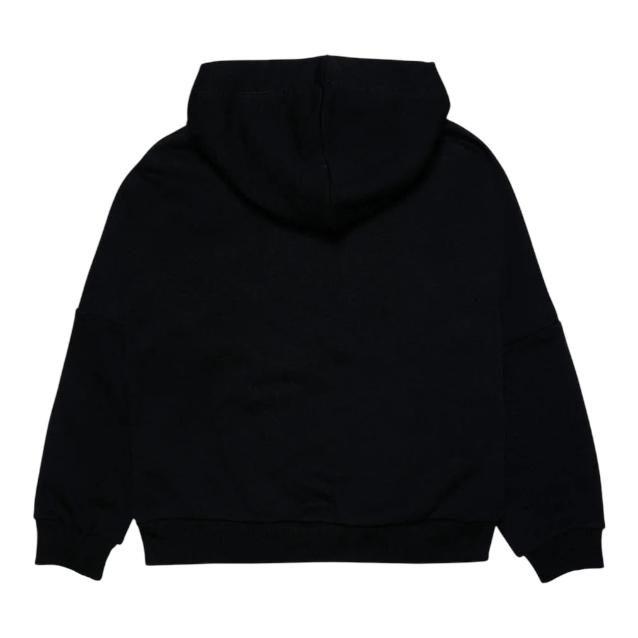 Diesel Felpa Chiusa con Cappuccio Tinta Unita per Bambina J01457 NERO DIESEL 