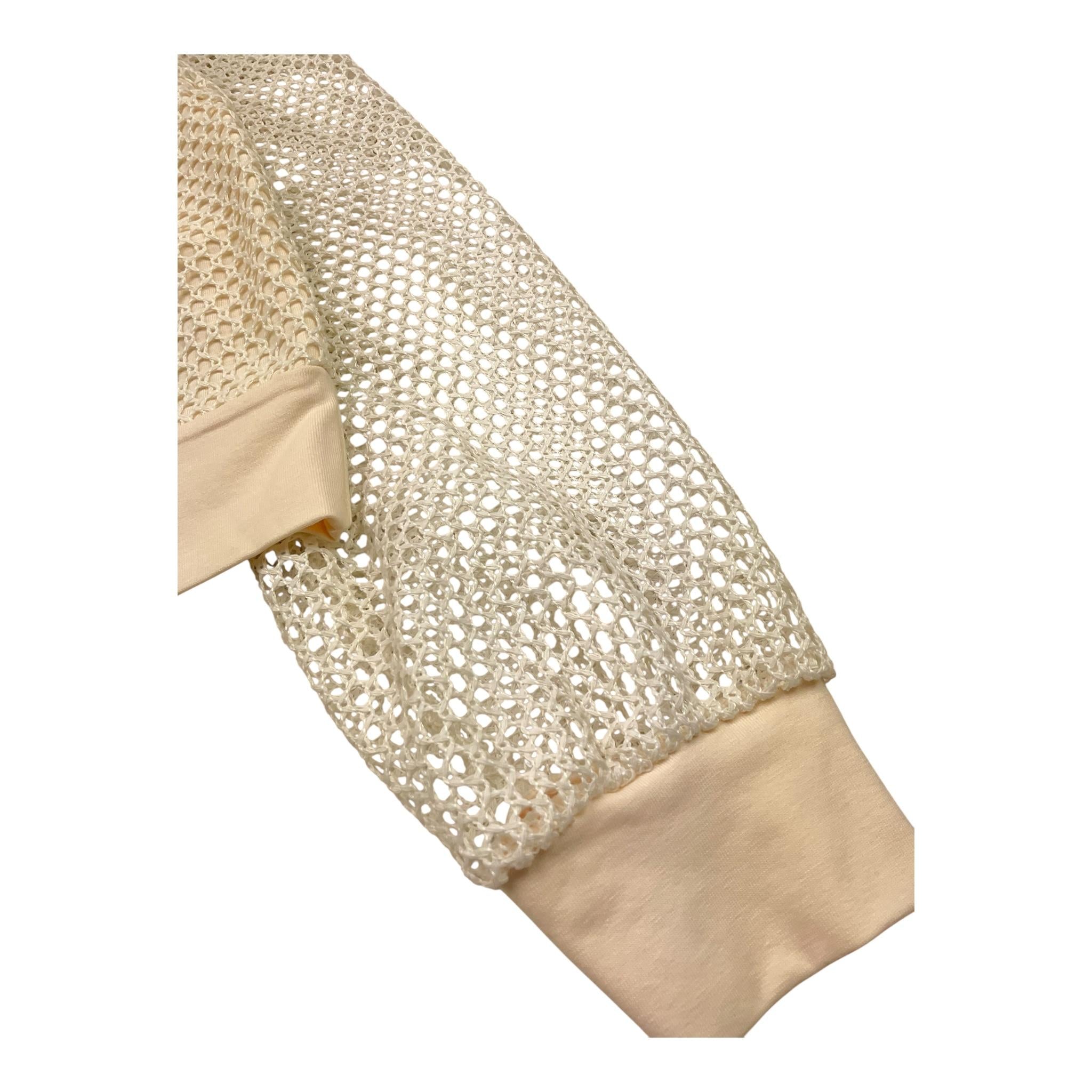 Janice Felpa Tinta Unita Traforata per Bambina JN678R BEIGE JANICE 