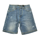 Madd Bermuda In Denim tinta unita Azzurro per Bambino MAB2011 AZZURRO MADD 