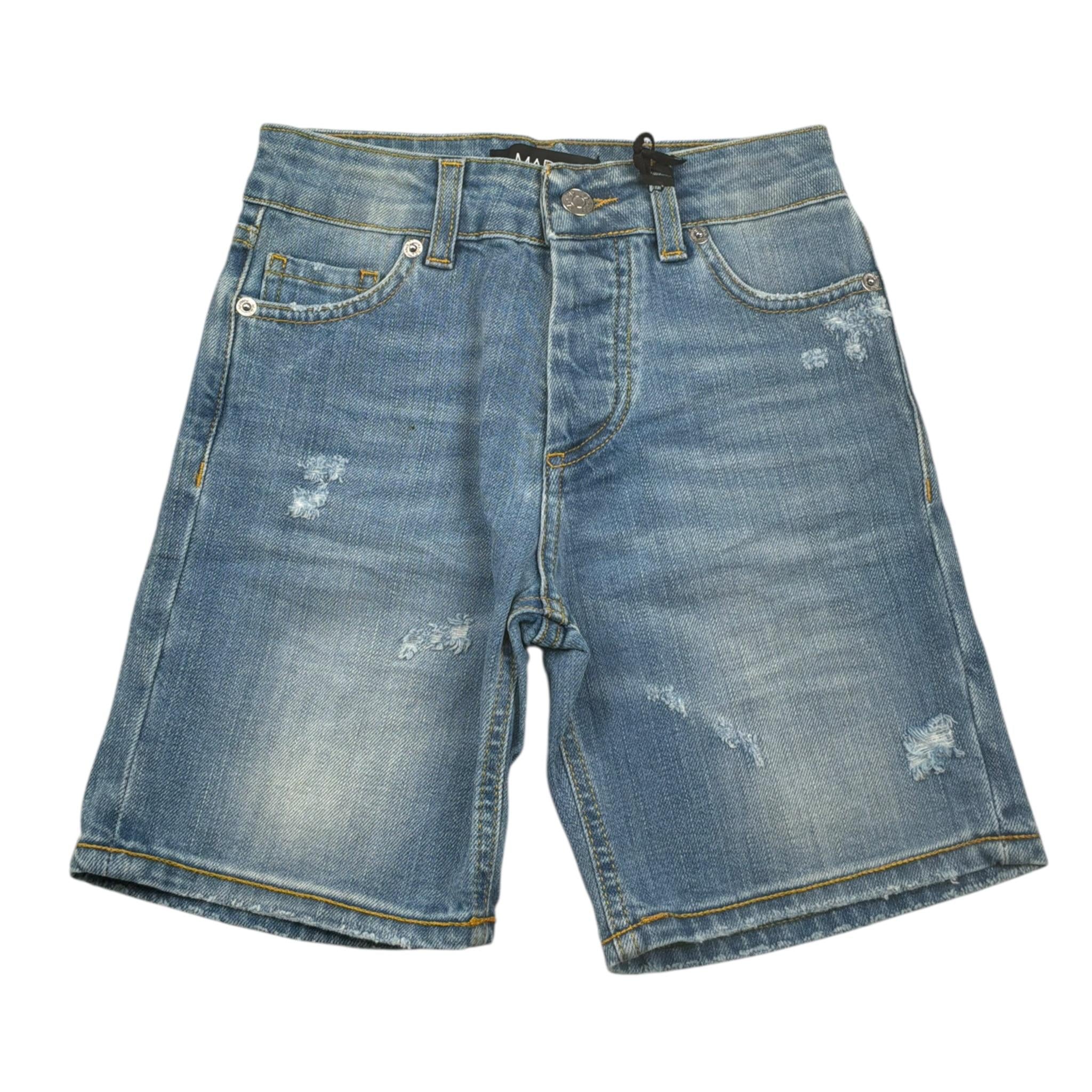 Madd Bermuda In Denim tinta unita Azzurro per Bambino MAB2011 AZZURRO MADD 