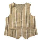 Please Uni Weste Streifenmuster Beige für Jungen