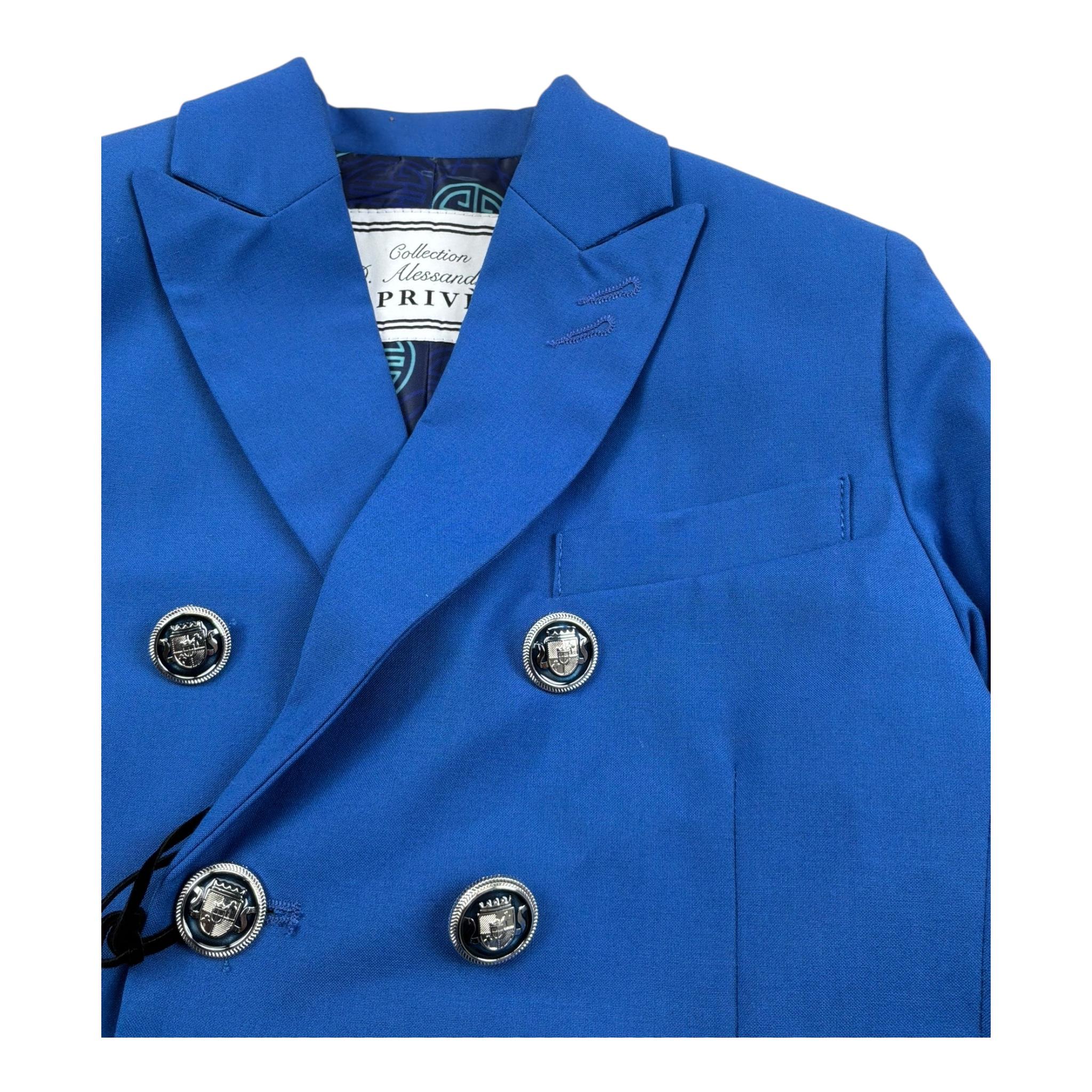 Daniele Alessandrini Giacca Tinta Unita Doppiopetto per Bambino 1235J00083 BLU DANIELE ALESSANDRINI 