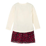 GUESS completo 2 pezzi shirt-gonna bicolore Panna per Bambina K4BG01J1300 PANNA GUESS 