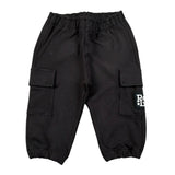Please Pantalone Tinta Unita con Elastico In Vita per Neonato FJ19042B71 NERO PLEASE 