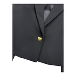 MOSCHINO giacca tinta unita con bottone in contrasto Nero per Bambina HAA00L NERO MOSCHINO 