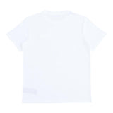Balmain T-Shirt Rundhalsausschnitt einfarbig mit weißem Logo-Print für Jungen