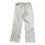 Never Too Pantalone Tinta Unita con Fantasia A Righe per Bambino NT1894R BIANCO NEVER TOO 