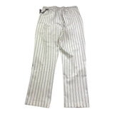 Never Too Pantalone Tinta Unita con Fantasia A Righe per Bambino NT1894R BIANCO NEVER TOO 