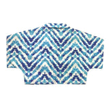 Janice Schlichtes weißes gemustertes Crop-Shirt für Mädchen