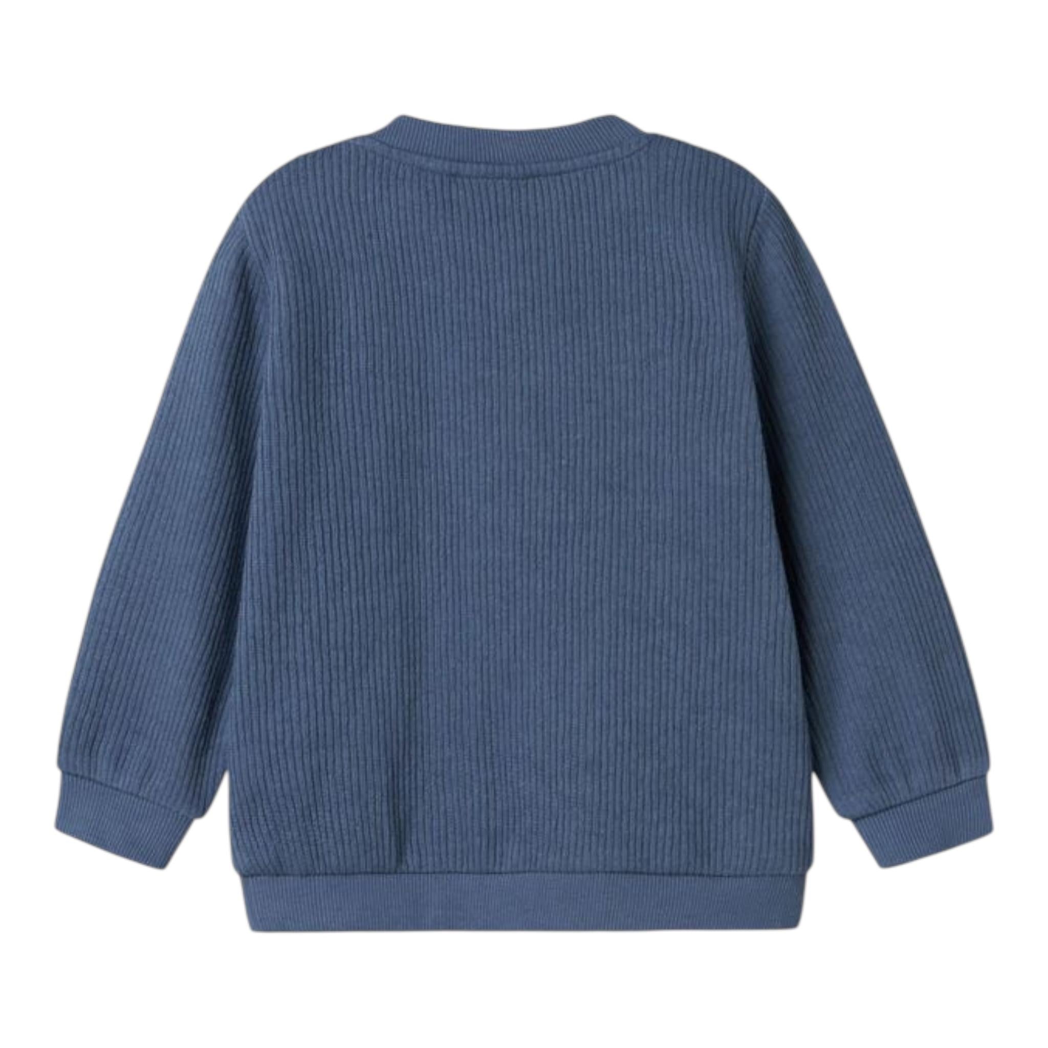 NAME IT felpa girocollo tinta unita in maglia Blu per Neonato 13233492 BLU NAME IT 