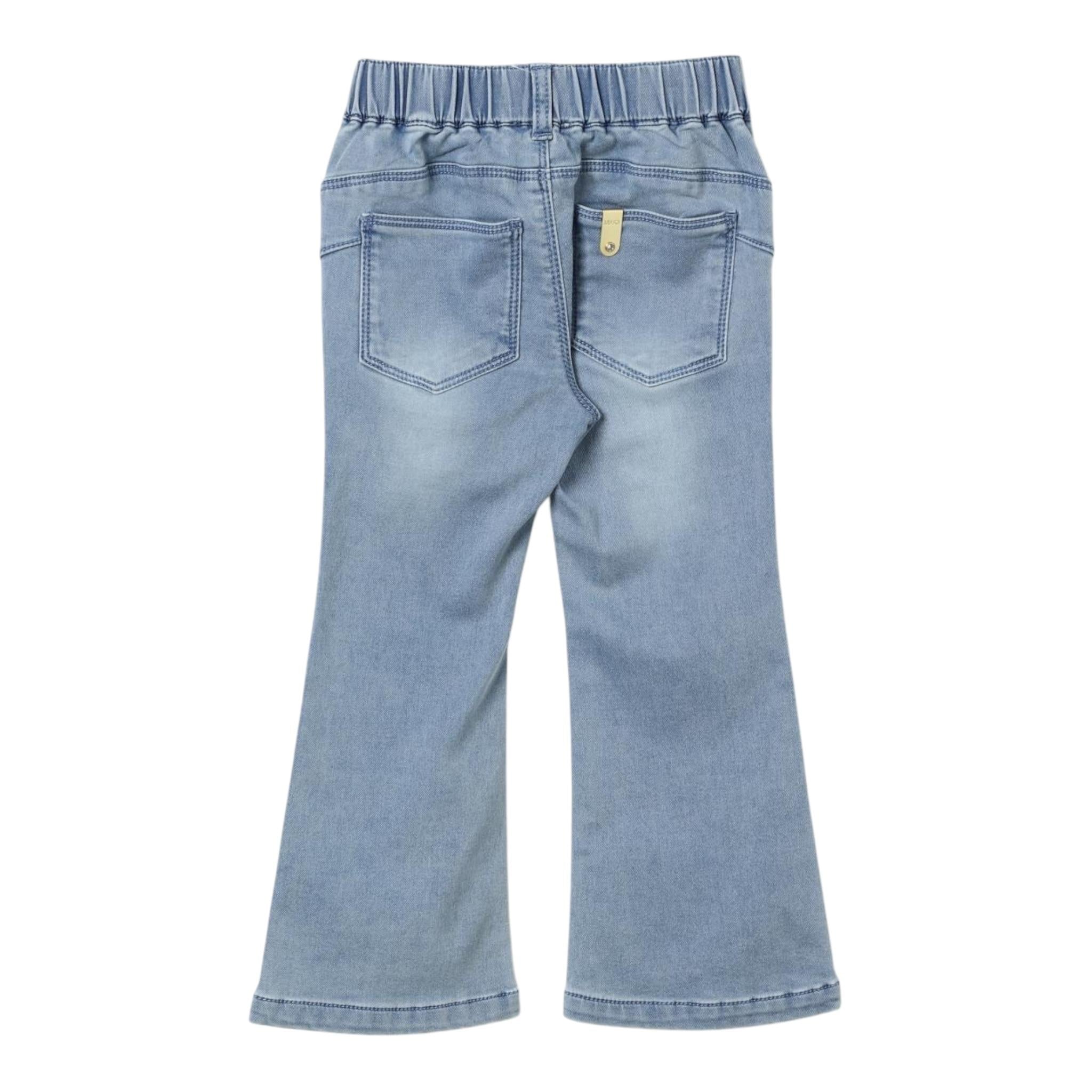 LIU JO jeans tinta unita modello a zampa Azzurro per Bambina KF4919D4942 AZZURRO LIU JO 