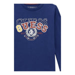 Guess Shirt Girocollo Tinta Unita con Stampa per Neonato N5RI01K8HM4 BLU GUESS 