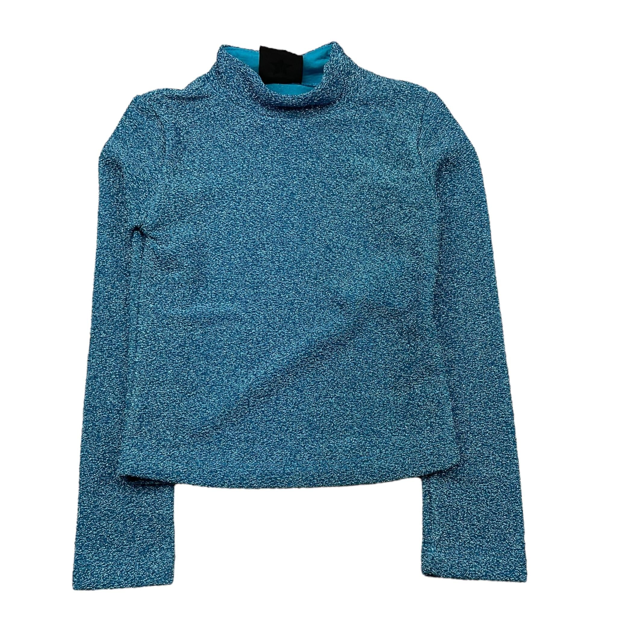 MARC ELLIS shirt girocollo tinta unita glitterata Azzurro per Bambina JMJTS00201 AZZURRO MARC ELLIS 