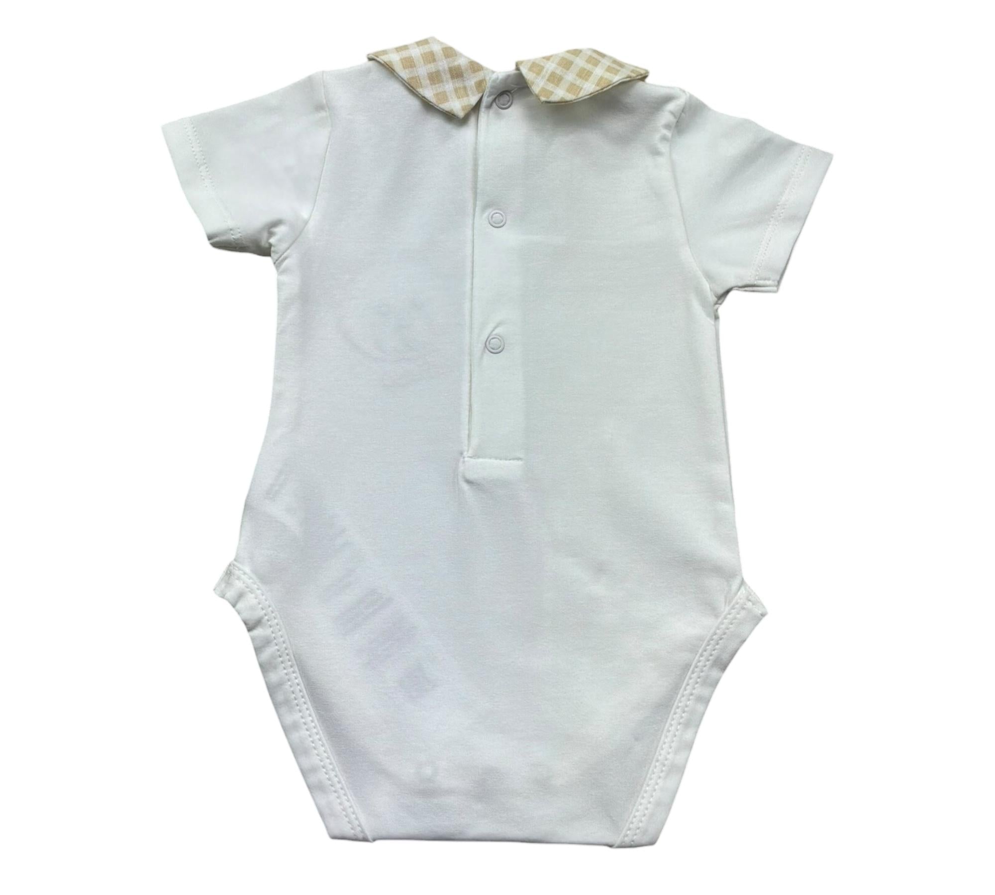 Le Bebe Body Mezza Manica Tinta Unita con Colletto per Neonato LBB5279 BIANCO LE BEBE 