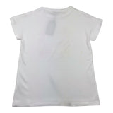 Cecyle Einfarbiges Rundhals-T-Shirt mit weißem Muster für Mädchen