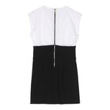 Balmain Zweifarbiges Schwarz/Weiß Ärmelloses Kleid für Mädchen