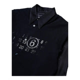 MAISON MARGIELA camicia manica lunga tinta unita con logo Nero per Bambino M60657 NERO MAISON MARGIELA 