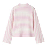 NAME IT maglia tinta unita mezzo collo con fantasia a righe Bianco/rosa per Bambina 13231786 BIANCO/ROSA NAME IT 