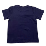 Cesare Paciotti T-Shirt einfarbig mit blauem Logo für Neugeborene
