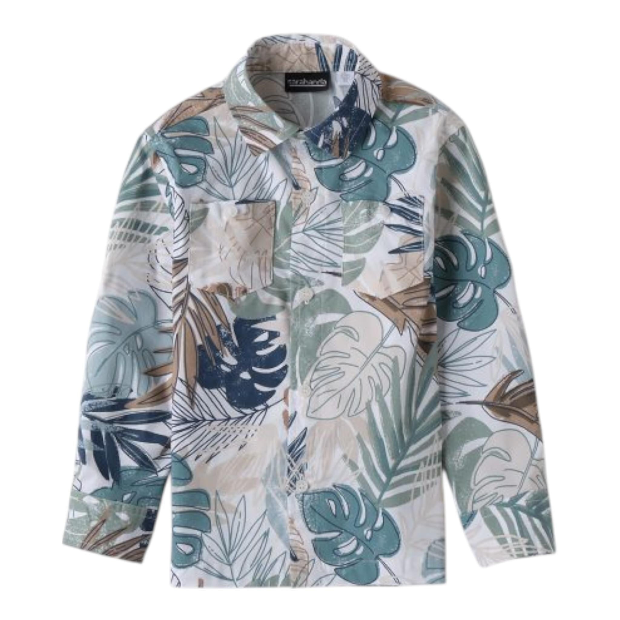 Sarabanda Camicia Manica Lunga Stampa Fantasia per Bambino 0B133X BIANCO SARABANDA 