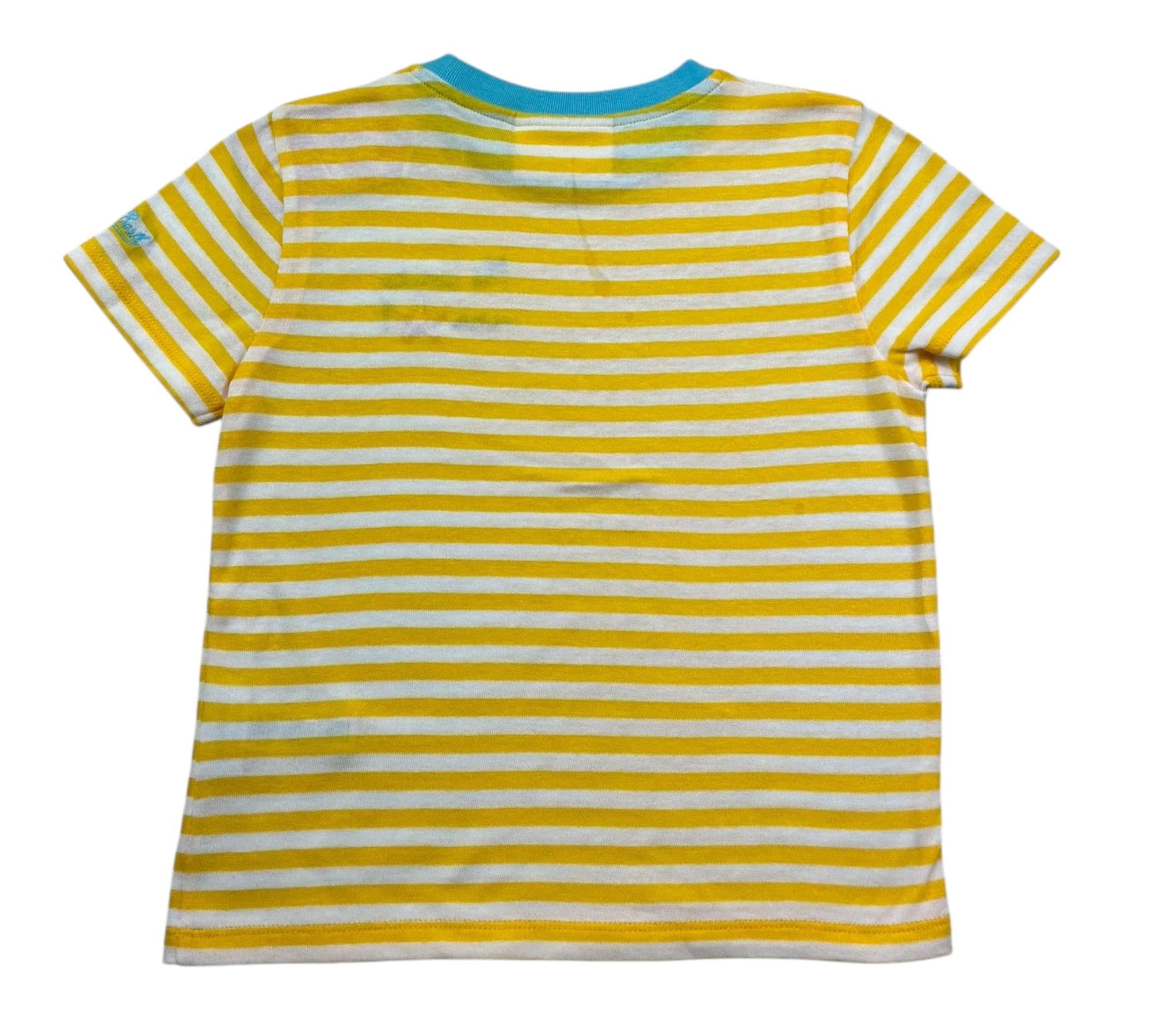 Saint Barth T-Shirt Girocollo Fantasia A Righe per Bambina ELLY006 GIALLO SAINT BARTH 
