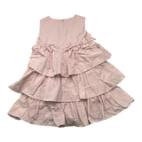 Liu Jo Einfarbiges ärmelloses Kleid mit rosa Rüschen für Baby Mädchen