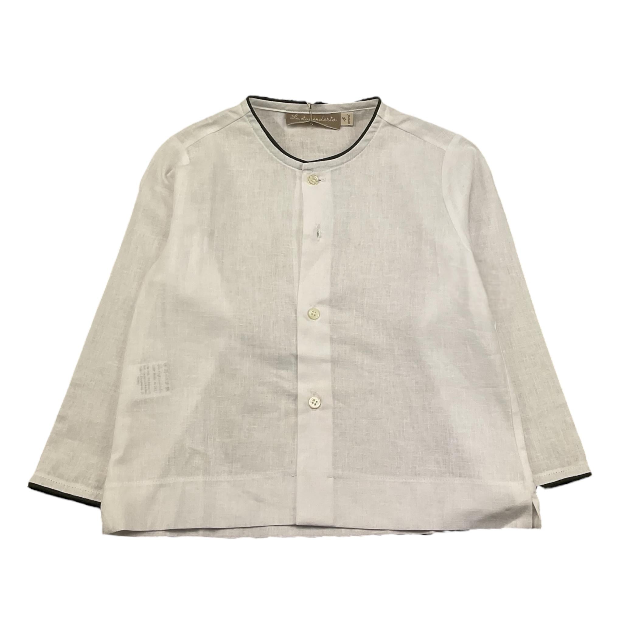 La Stupenderia Camicia Tinta Unita con Manica Lunga per Bambino TCCM75X BIANCO LA STUPENDERIA 