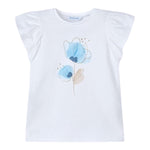 Mayoral T-Shirt Girocollo Tinta Unita con Stampa per Bambina 3002X BIANCO MAYORAL 