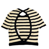 Replay T-Shirt Bicolore In Filo con Fantasia A Righe per Bambina SG5060 BLU/PANNA REPLAY 