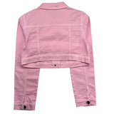 Lu Lu By Miss Grant – Einfarbige Jeansjacke in Rosa für Mädchen