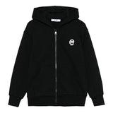 Msgm Felpa con Zip E Cappuccio Tinta Unita per Bambino S5MSJBZH276 NERO MSGM 