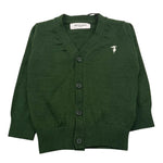 TRUSSARDI cardigan tinta unita con logo Verde per Neonato TIA25021CD VERDE TRUSSARDI 