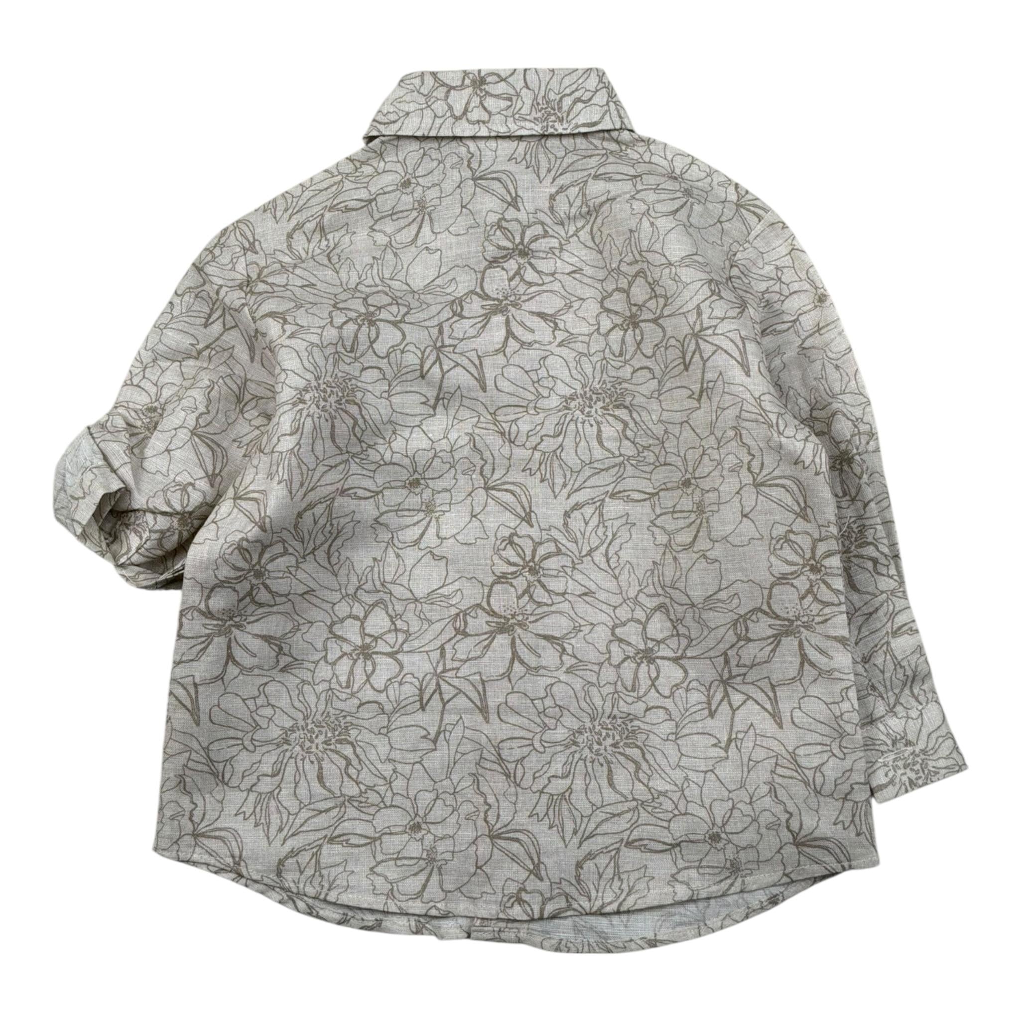 Lalalu' Camicia Manica Lunga Tinta Unita con Stampa per Neonato CML130PBX BEIGE LALALU' 