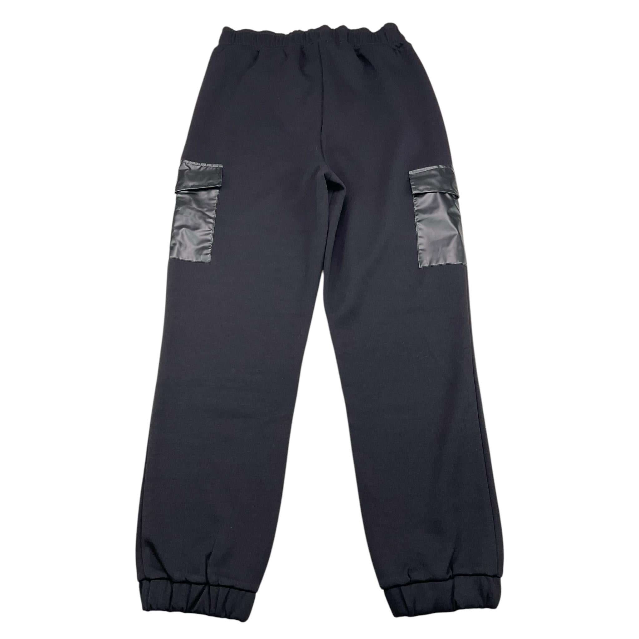 NAME.IT pantalone tuta tinta unita cn tasconi Nero per Bambino 13220202 NERO NAME.IT 